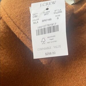 J. Crew Cozy Rust Orange Wool Coat